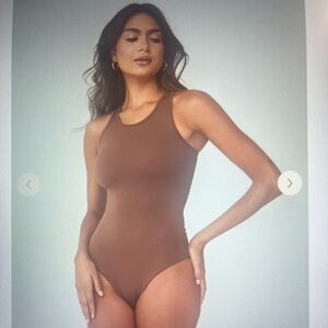 Klassy Network Burgundy Bodysuit with Built in Bra